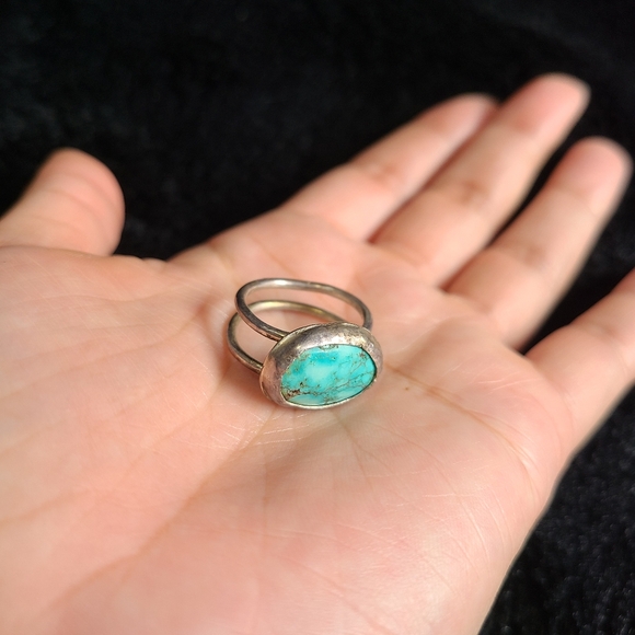 Turquoise silver ring ~handmade~ - Picture 1 of 5